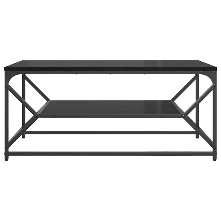 Sofabord Sort eg 90 x 50 x 40 cm Ingeniørtræ og stål