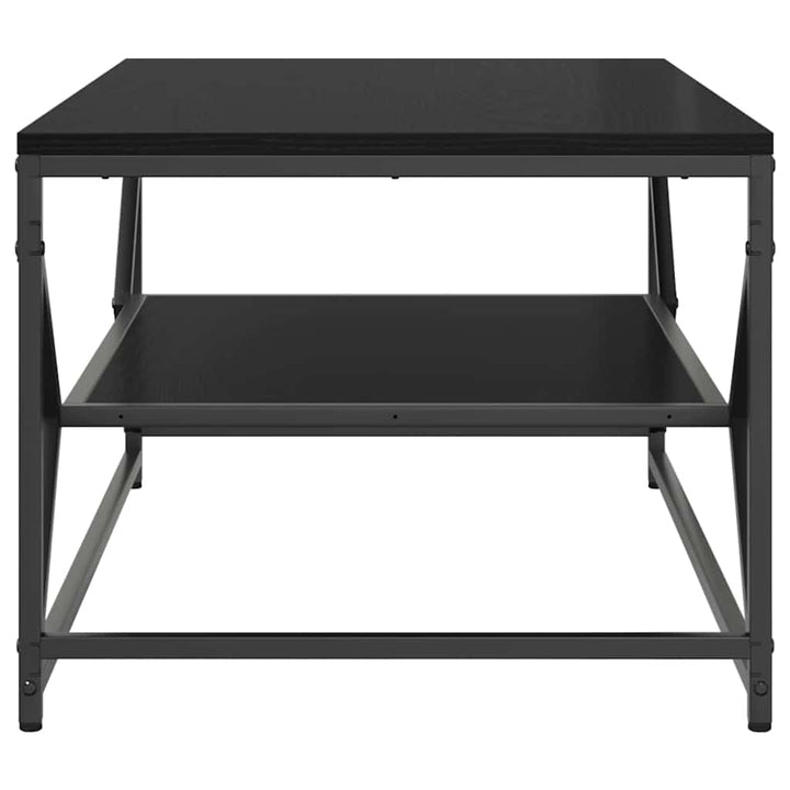 Sofabord Sort eg 90 x 50 x 40 cm Ingeniørtræ og stål