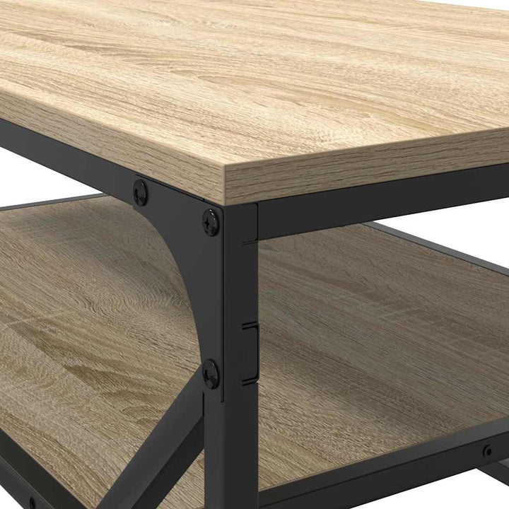 Sofabord Sonoma eg 90 x 50 x 40 cm Ingeniørtræ og stål