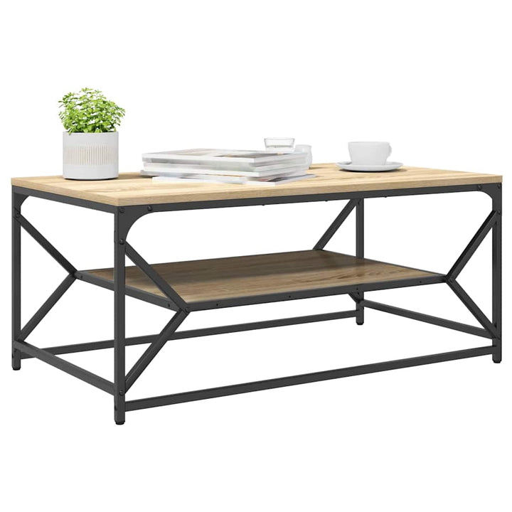 Sofabord Sonoma eg 90 x 50 x 40 cm Ingeniørtræ og stål