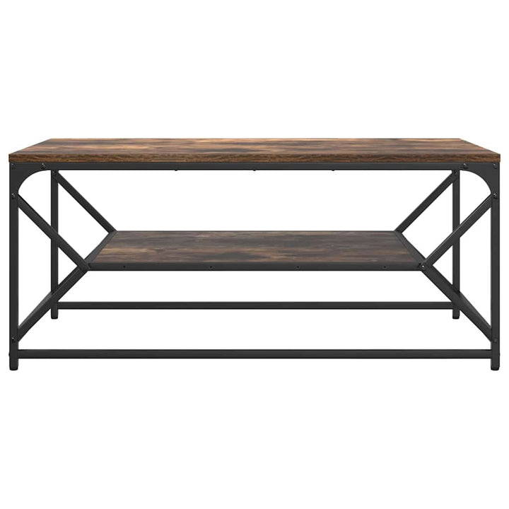 Sofabord Røget eg 90 x 50 x 40 cm Ingeniørtræ og stål