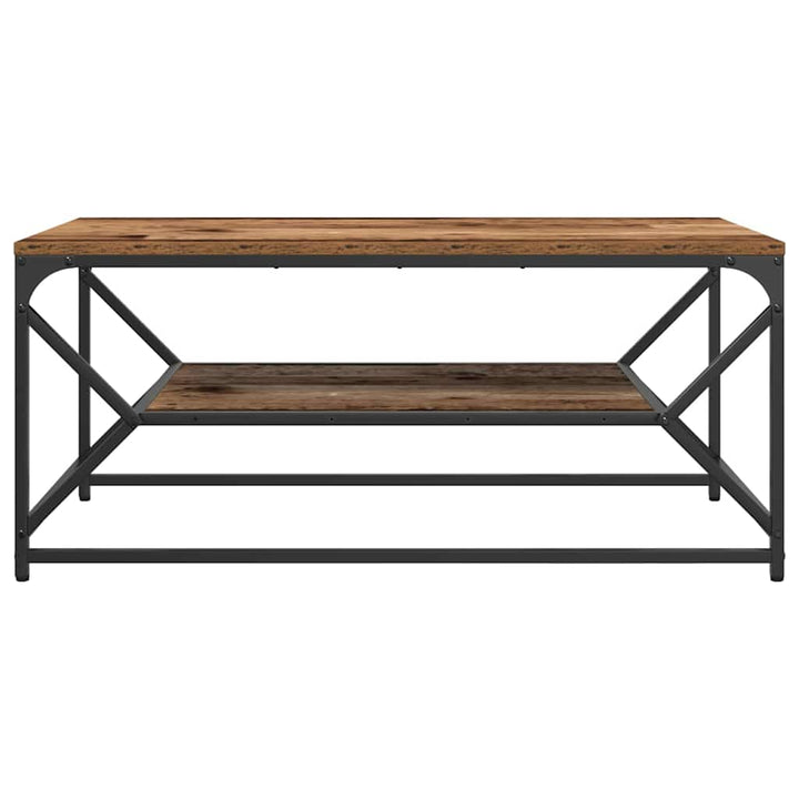 Sofabord Gammelt træ 90 x 50 x 40 cm Ingeniørtræ og stål