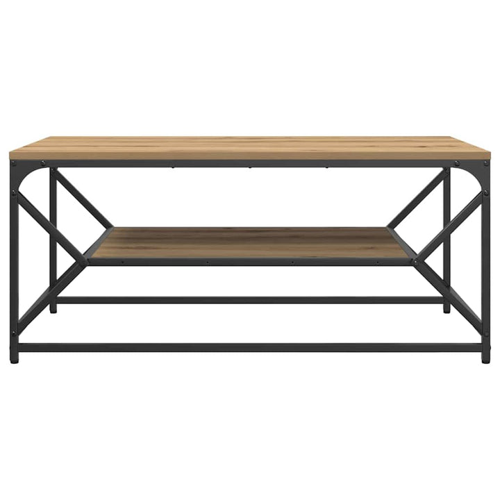 Sofabord Artisan Egetræ 90 x 50 x 40 cm Ingeniørtræ og stål