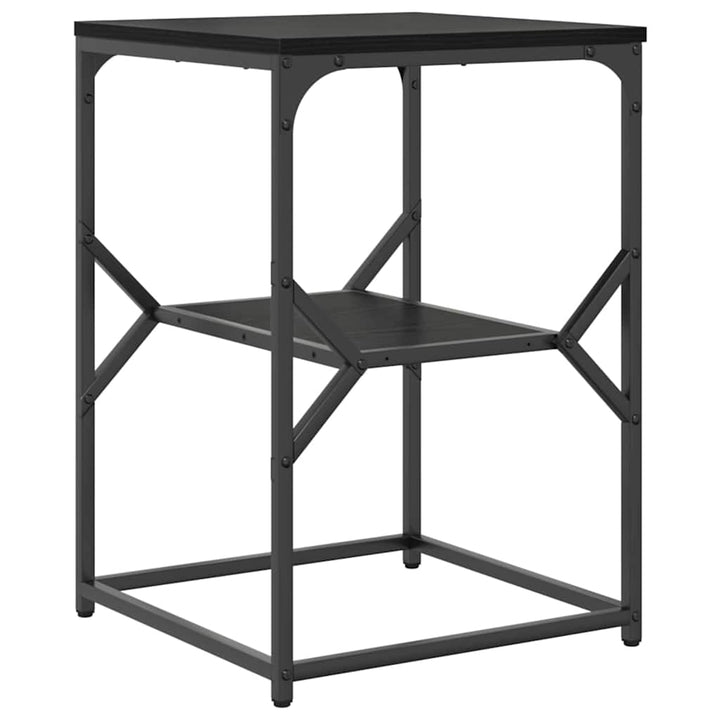 Sidebord Sort eg 41 x 40 x 60 cm Ingeniørtræ og stål