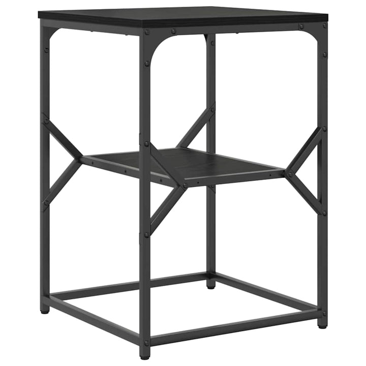 Sidebord Sort eg 41 x 40 x 60 cm Ingeniørtræ og stål