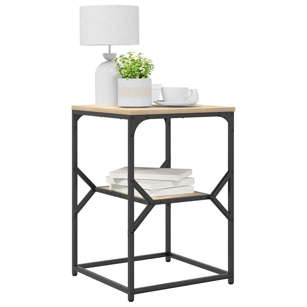 Sidebord Sonoma eg 41 x 40 x 60 cm Ingeniørtræ og stål
