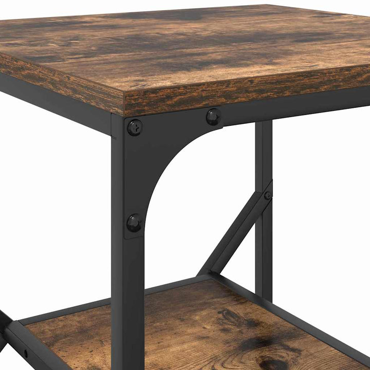 Sidebord Røget eg 41 x 40 x 60 cm Ingeniørtræ og stål