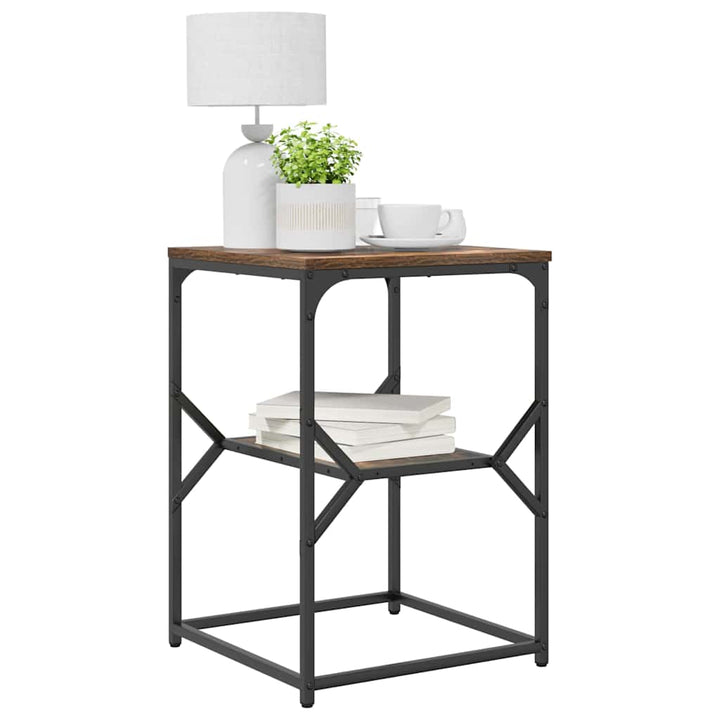 Sidebord Røget eg 41 x 40 x 60 cm Ingeniørtræ og stål