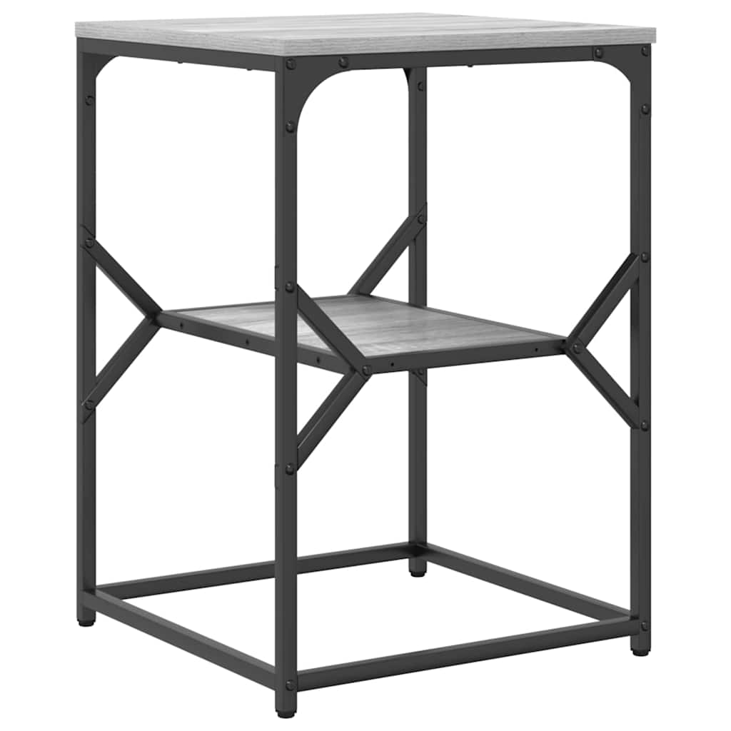 Sidebord Grå Sonoma 41 x 40 x 60 cm Ingeniørtræ og stål