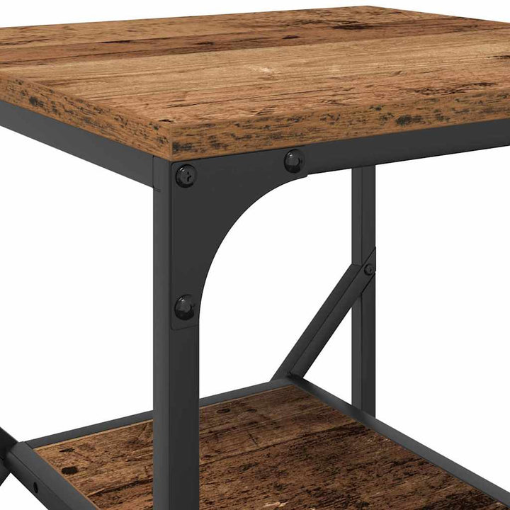 Sidebord Gammelt træ 41 x 40 x 60 cm Ingeniørtræ og stål