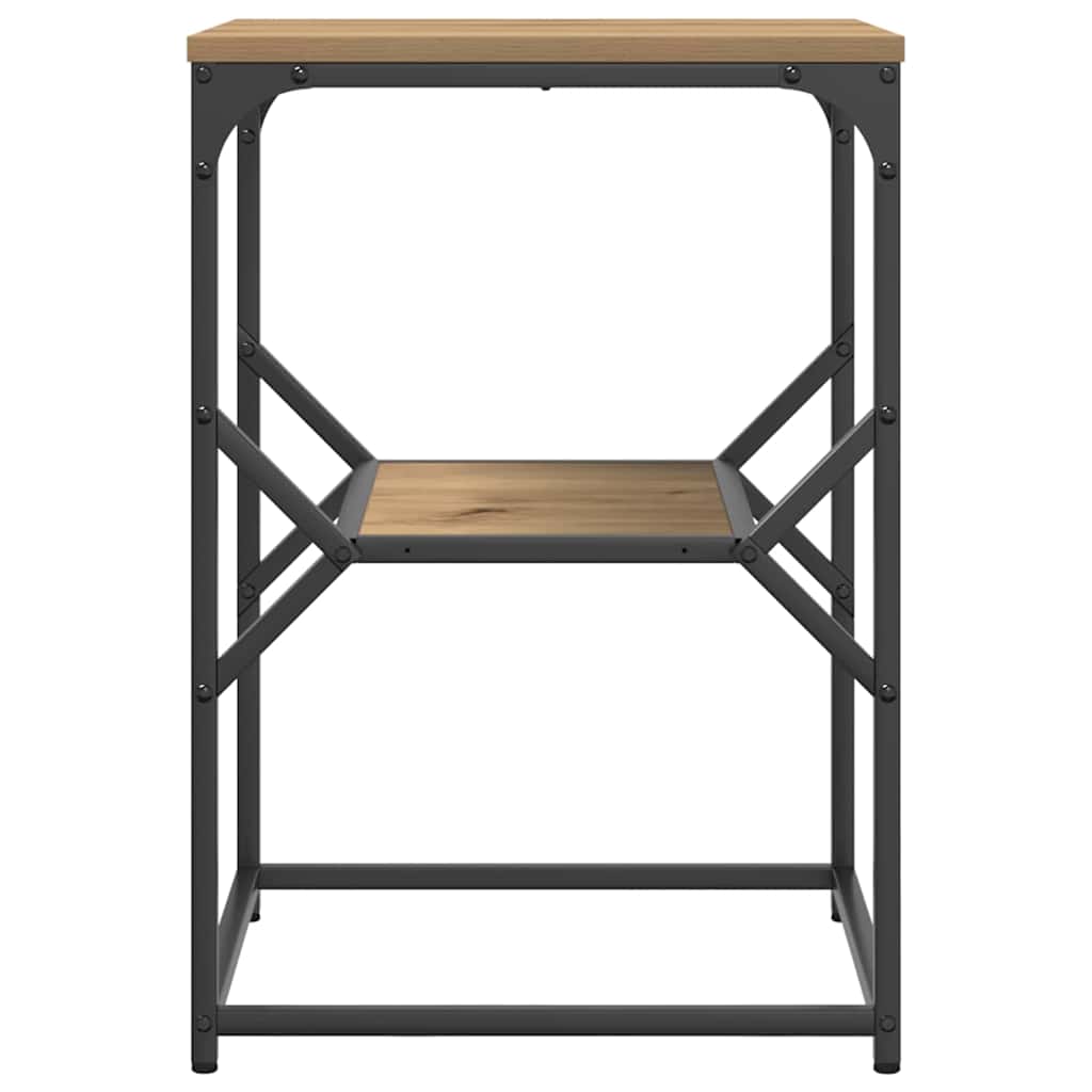 Sidebord Artisan Egetræ 41 x 40 x 60 cm Ingeniørtræ og stål