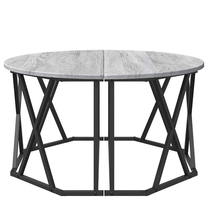 Sofabord Grå Sonoma 80 x 80 x 42 cm Ingeniørtræ og stål