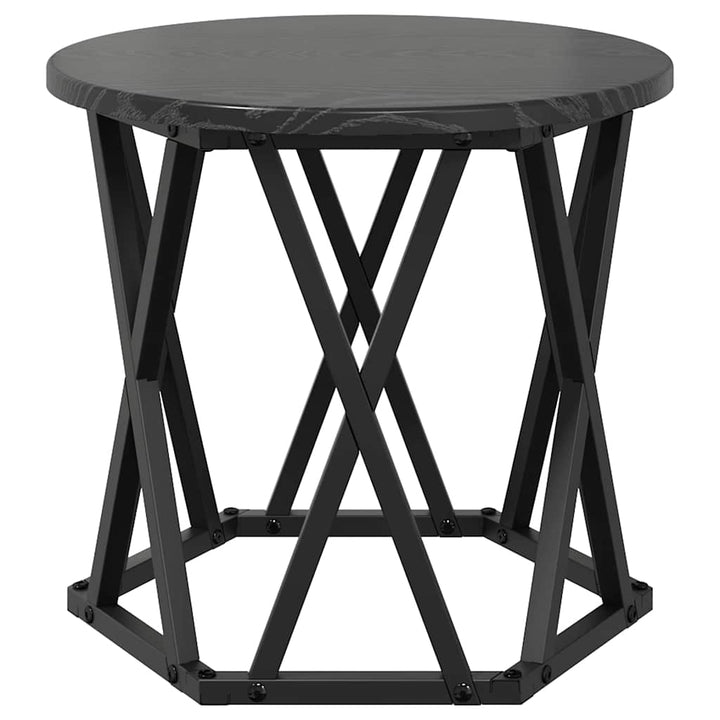 Nesting Sidebord 3 pcs Sort eg Ingeniørtræ og stål