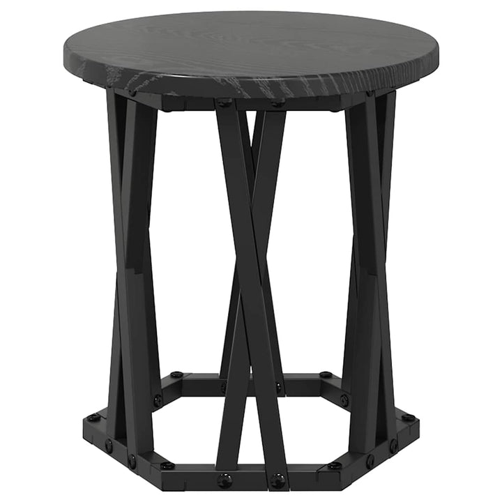 Nesting Sidebord 3 pcs Sort eg Ingeniørtræ og stål