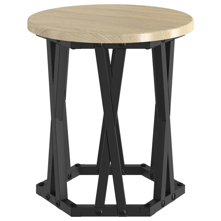 Nesting Sidebord 3 pcs Sonoma eg Ingeniørtræ og stål