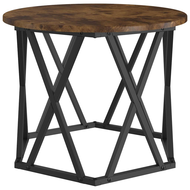 Nesting Sidebord 3 pcs Røget eg Ingeniørtræ og stål