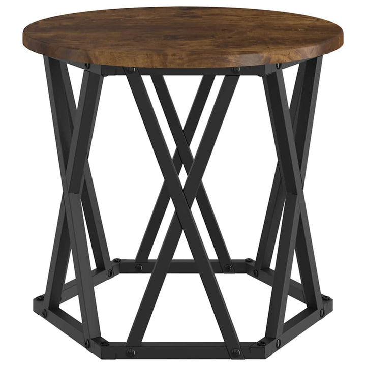 Nesting Sidebord 3 pcs Røget eg Ingeniørtræ og stål