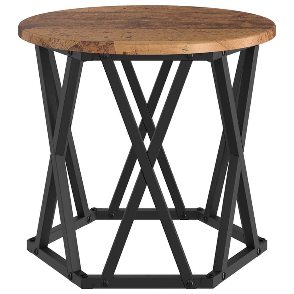 Nesting Sidebord 3 pcs Gammelt træ Ingeniørtræ og stål