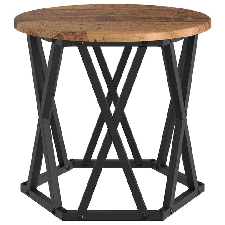 Nesting Sidebord 3 pcs Gammelt træ Ingeniørtræ og stål