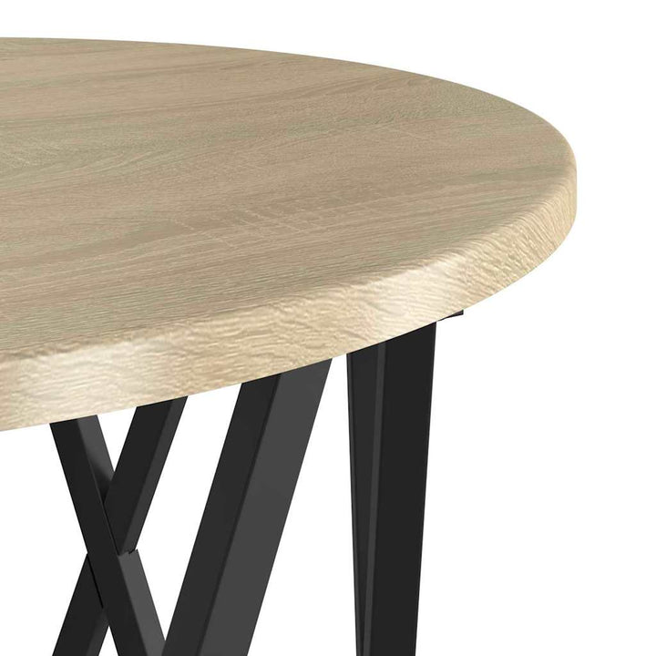 Sofabord 2 pcs Sonoma eg Ingeniørtræ og stål