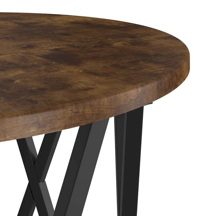 Sofabord 2 stk. Røget eg 50 x 50 x 50 cm Ingeniørtræ og stål