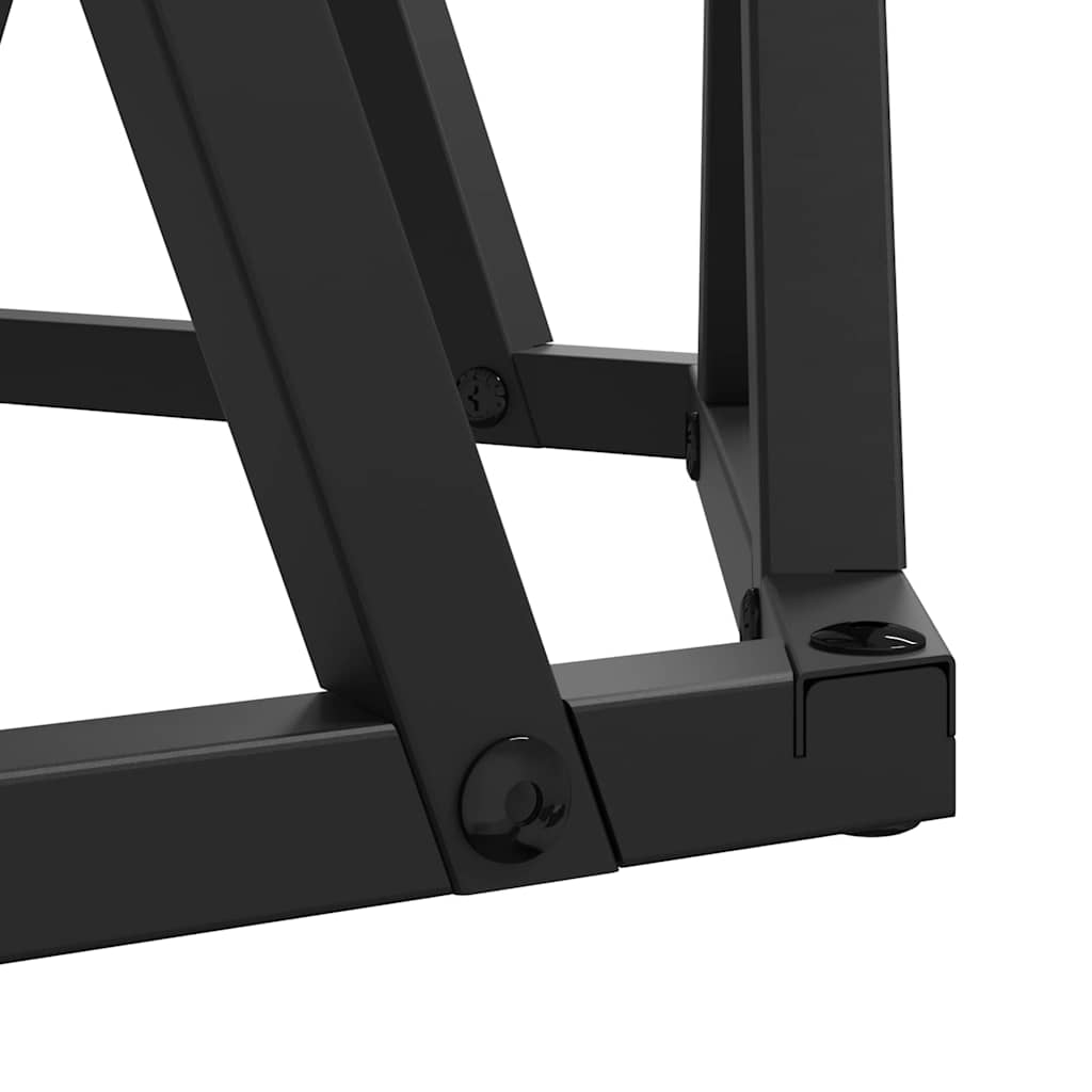 Sofabord 2 stk. Røget eg 50 x 50 x 50 cm Ingeniørtræ og stål