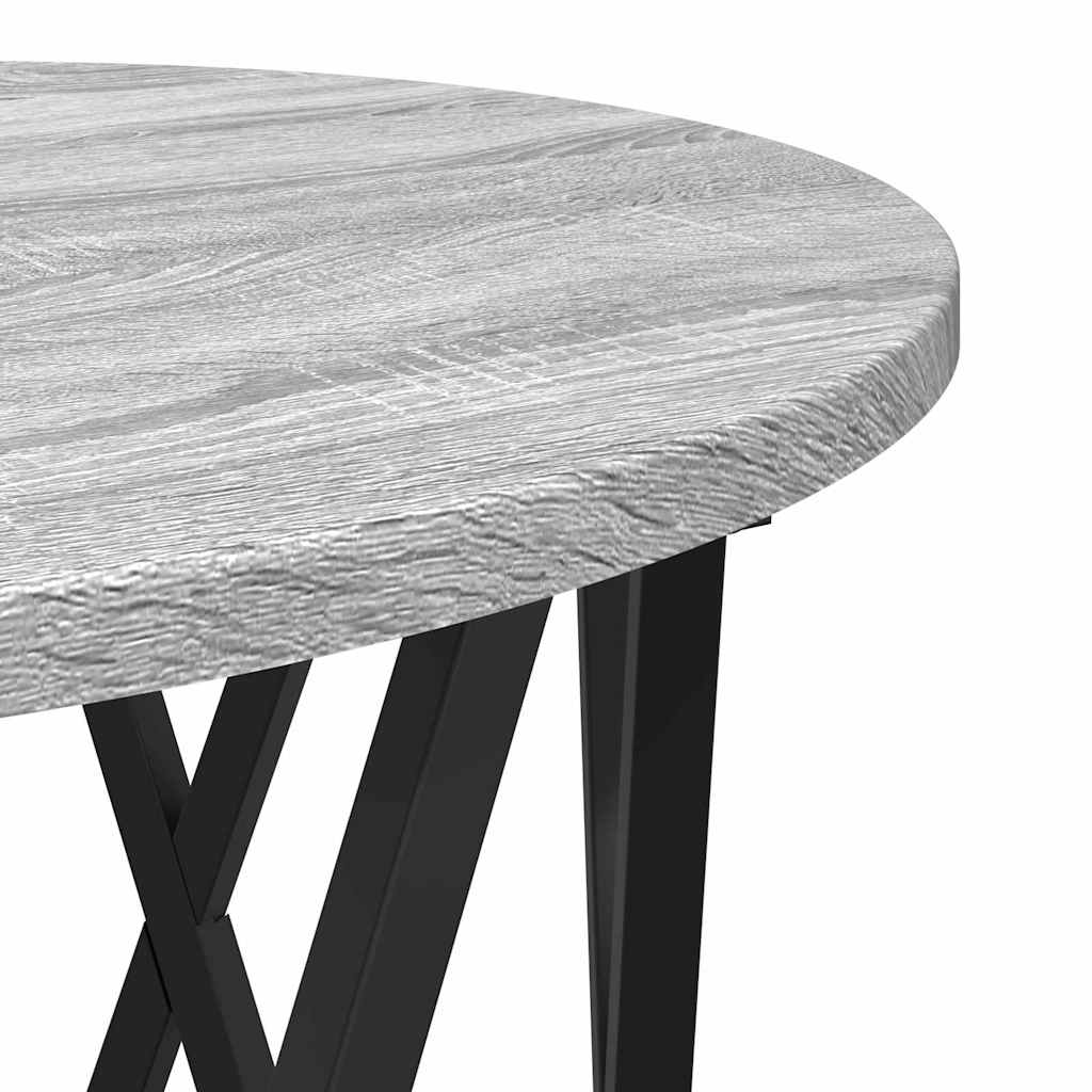 Sofabord 2 stk. Grå Sonoma 50 x 50 x 50 cm Ingeniørtræ og stål
