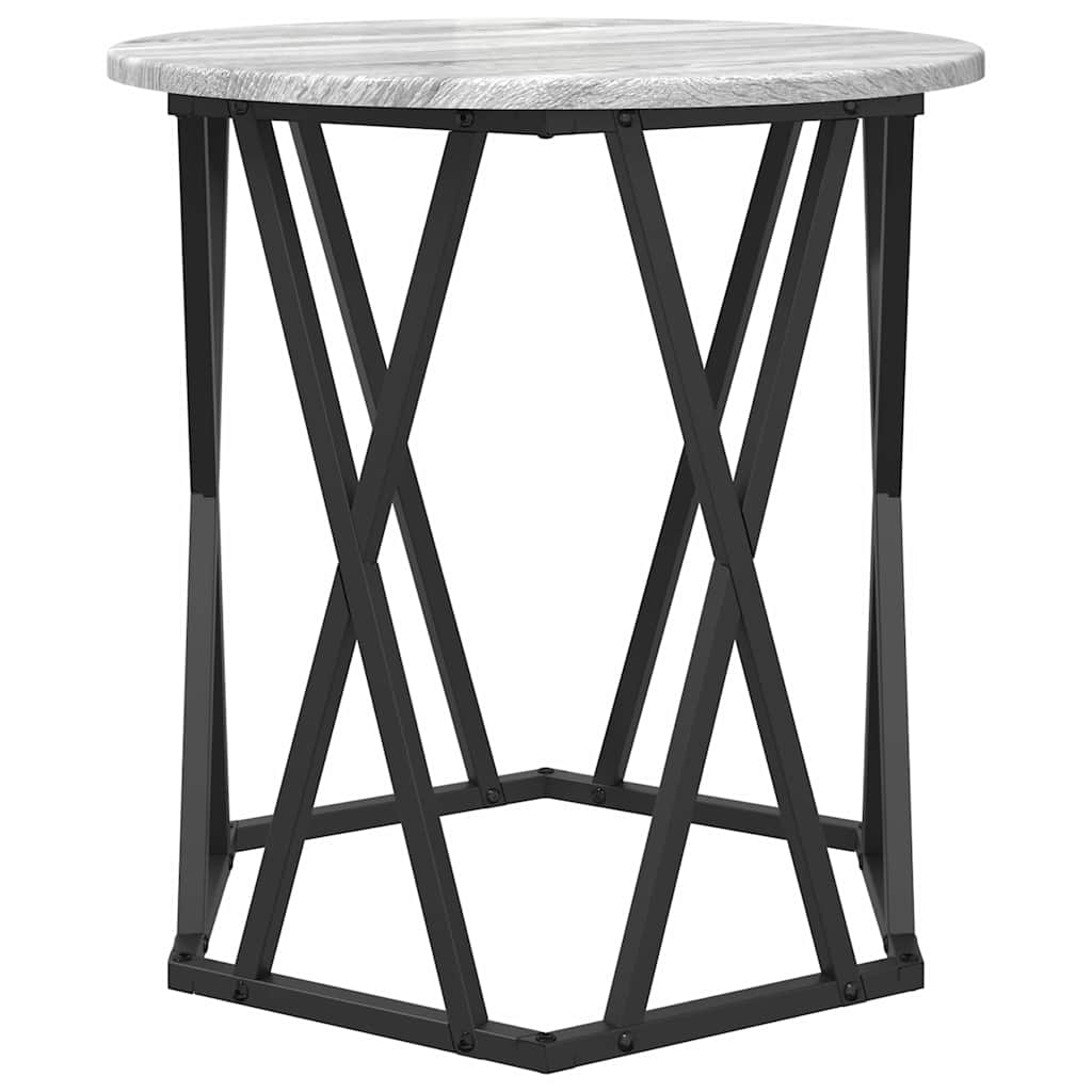 Sofabord 2 stk. Grå Sonoma 50 x 50 x 50 cm Ingeniørtræ og stål