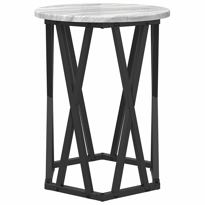 Sofabord 2 stk. Grå Sonoma 50 x 50 x 50 cm Ingeniørtræ og stål