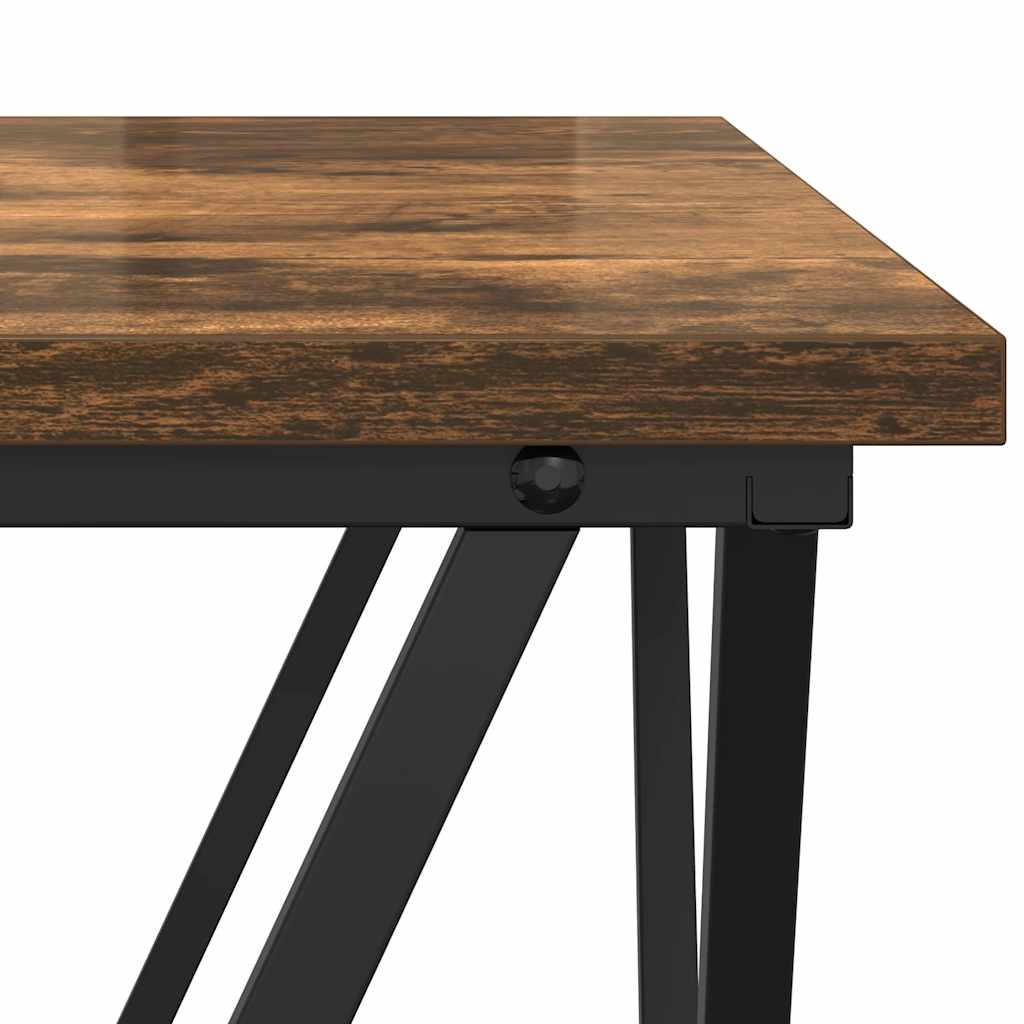 Sofabord Røget eg 80 x 80 x 45 cm Ingeniørtræ og stål