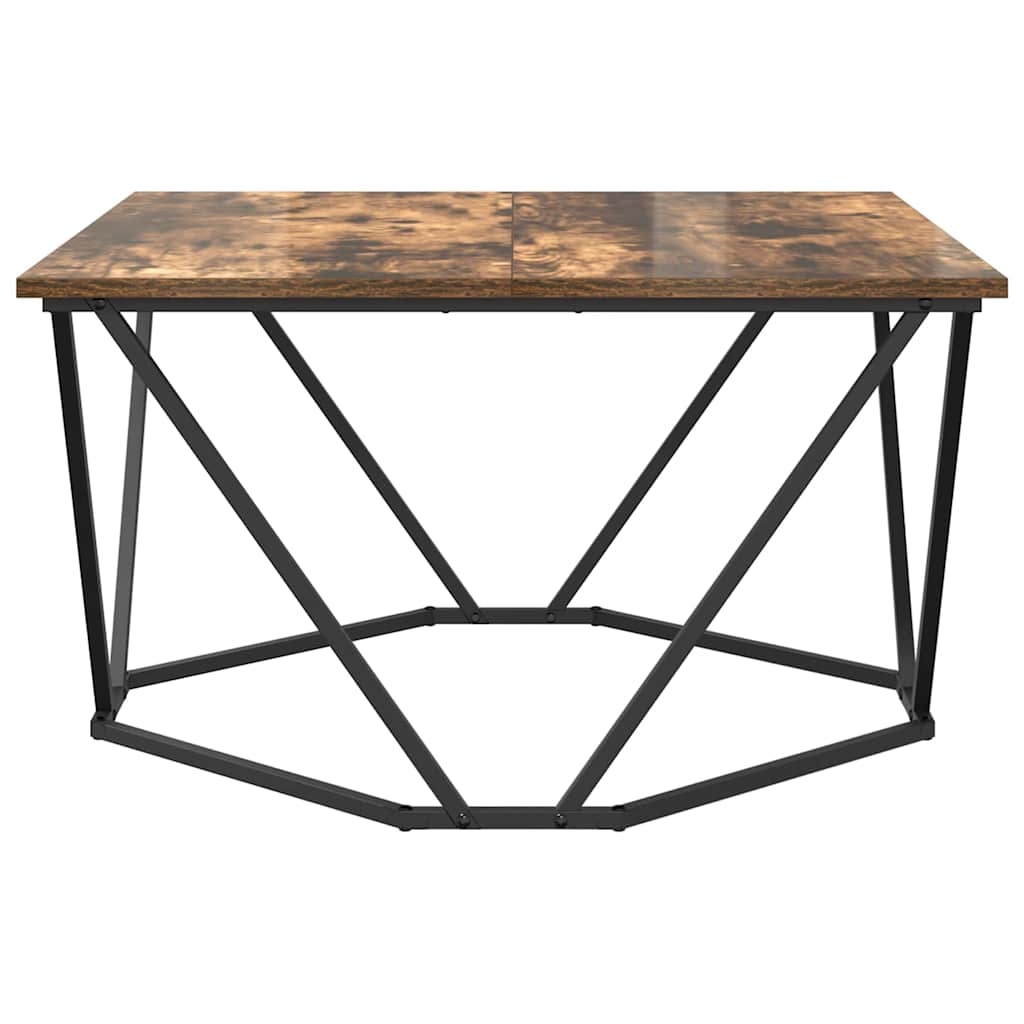 Sofabord Røget eg 80 x 80 x 45 cm Ingeniørtræ og stål