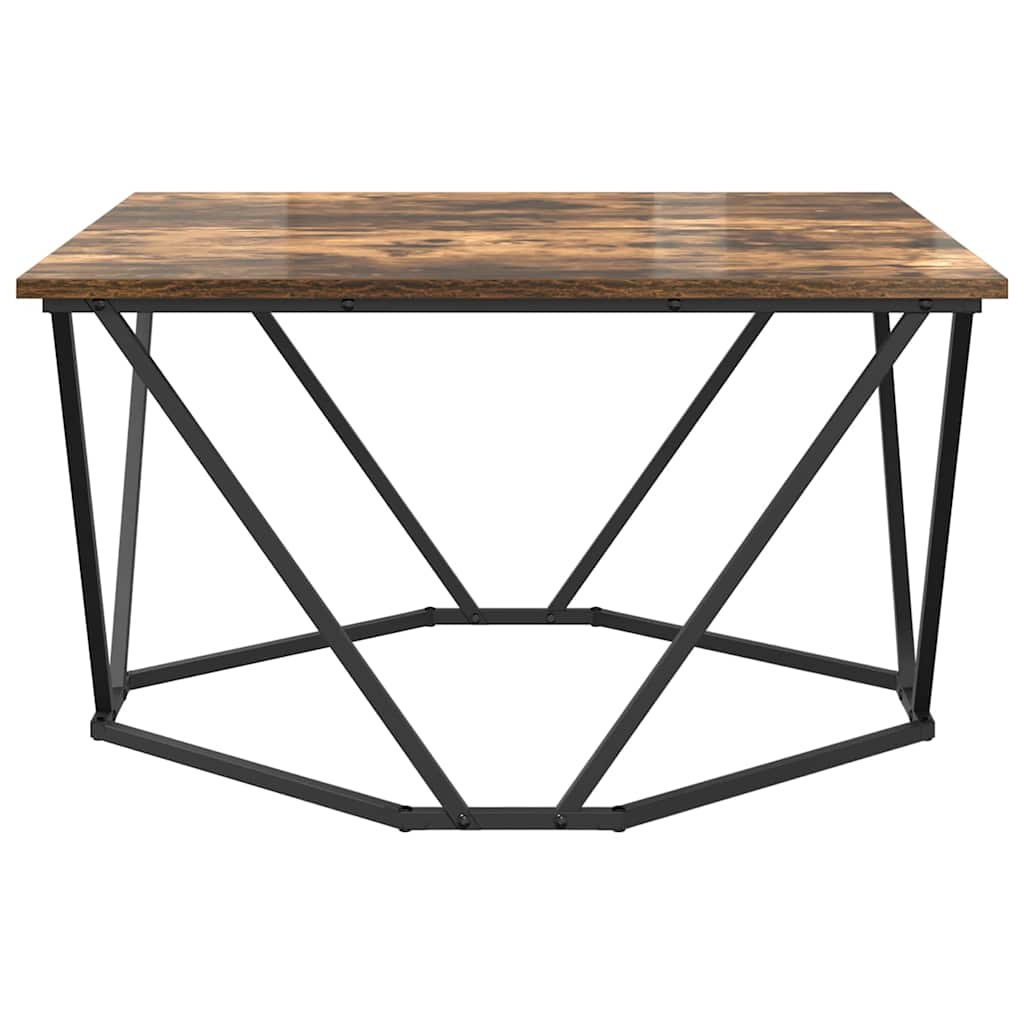 Sofabord Røget eg 80 x 80 x 45 cm Ingeniørtræ og stål