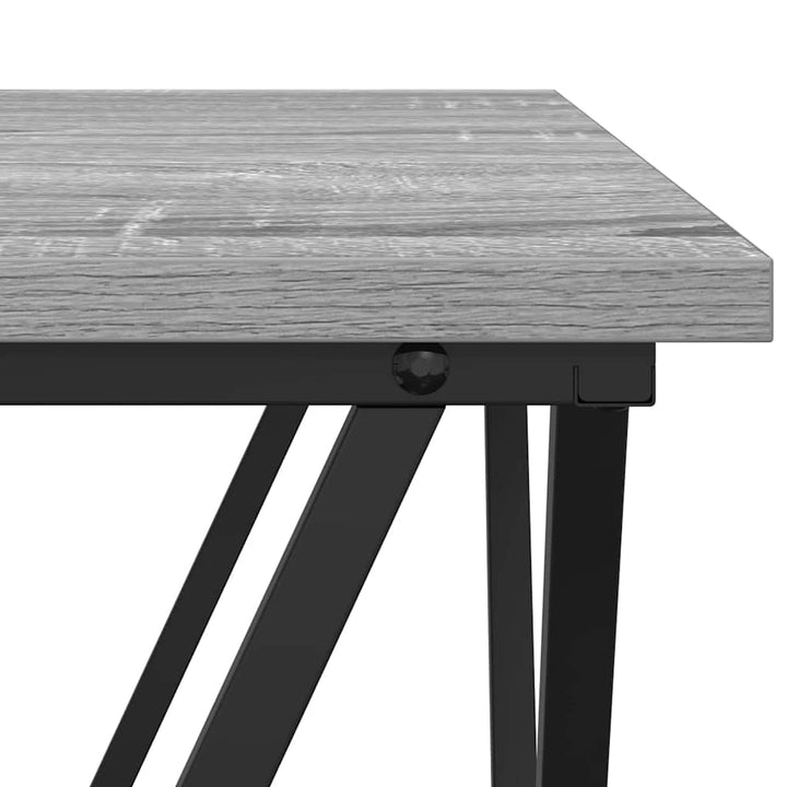 Sofabord Grå Sonoma 80 x 80 x 45 cm Ingeniørtræ og stål