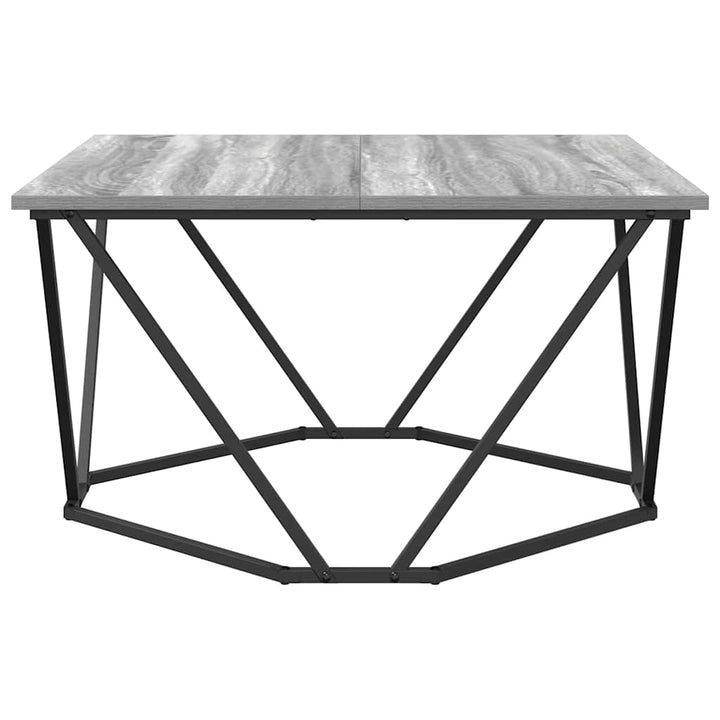Sofabord Grå Sonoma 80 x 80 x 45 cm Ingeniørtræ og stål