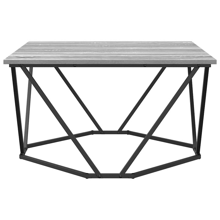Sofabord Grå Sonoma 80 x 80 x 45 cm Ingeniørtræ og stål