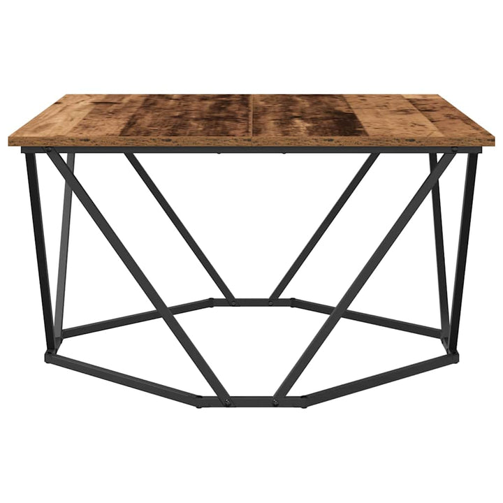 Sofabord Gammelt træ 80 x 80 x 45 cm Ingeniørtræ og stål