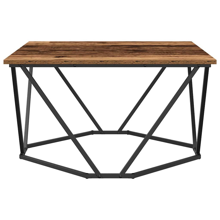Sofabord Gammelt træ 80 x 80 x 45 cm Ingeniørtræ og stål