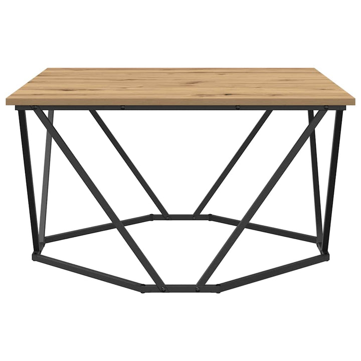 Sofabord Artisan Egetræ 80 x 80 x 45 cm Ingeniørtræ og stål
