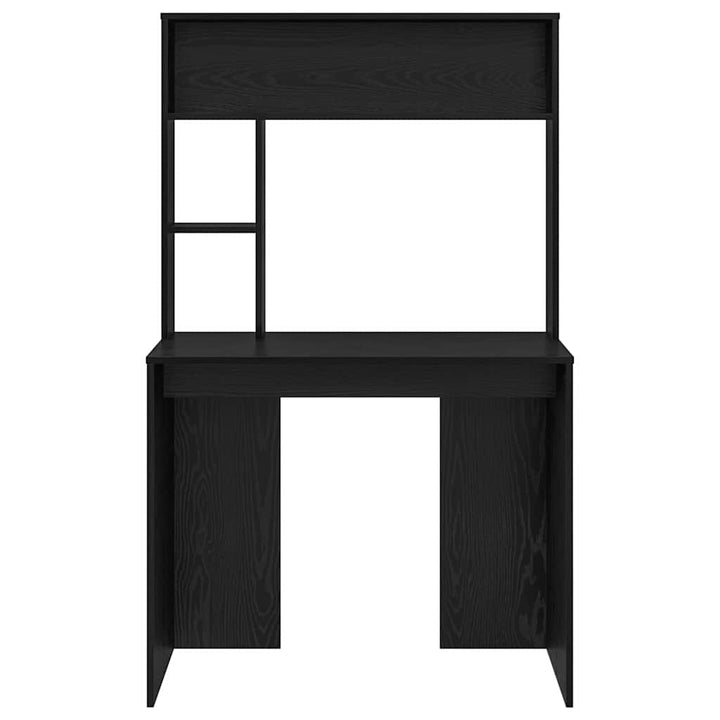 Bord med hylde Sort eg 91 x 50 x 149 cm Konstrueret træ