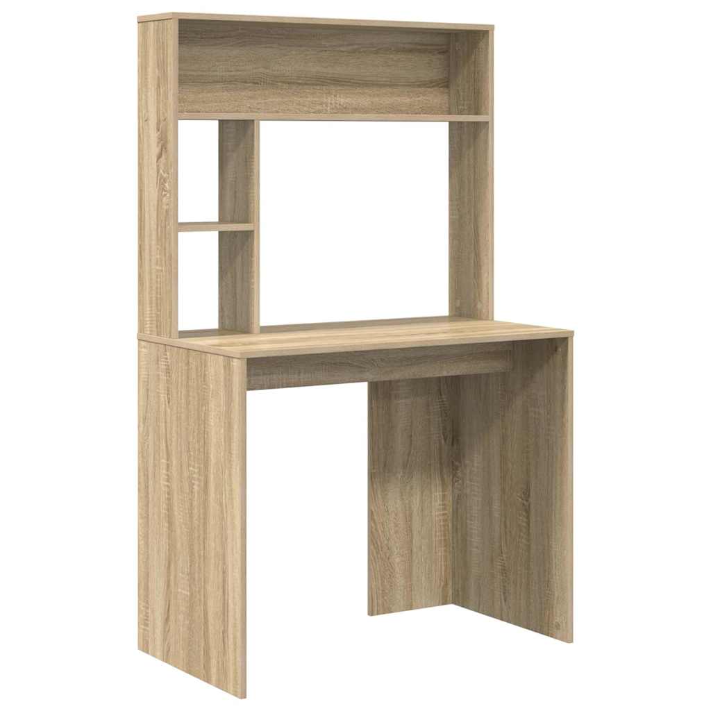 Bord med hylde Sonoma eg 91 x 50 x 149 cm Konstrueret træ