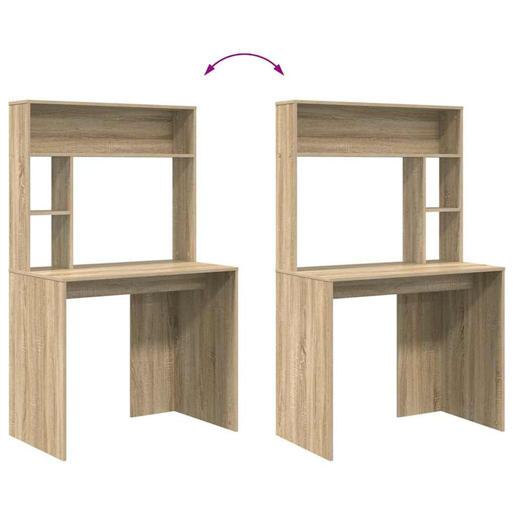 Bord med hylde Sonoma eg 91 x 50 x 149 cm Konstrueret træ