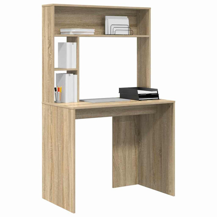 Bord med hylde Sonoma eg 91 x 50 x 149 cm Konstrueret træ