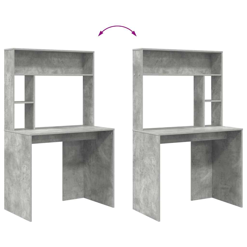 Bord Beton Grå 91 x 50 x 149 cm Konstrueret træ