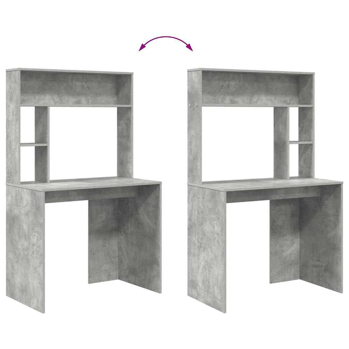 Bord Beton Grå 91 x 50 x 149 cm Konstrueret træ
