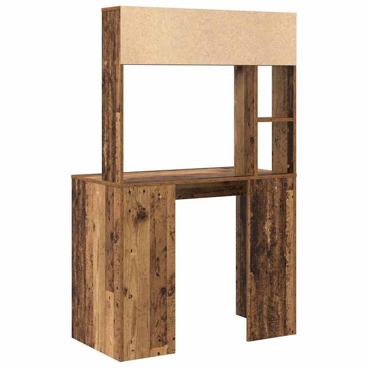 Bord med hylde Gammelt træ 91 x 50 x 149 cm Konstrueret træ