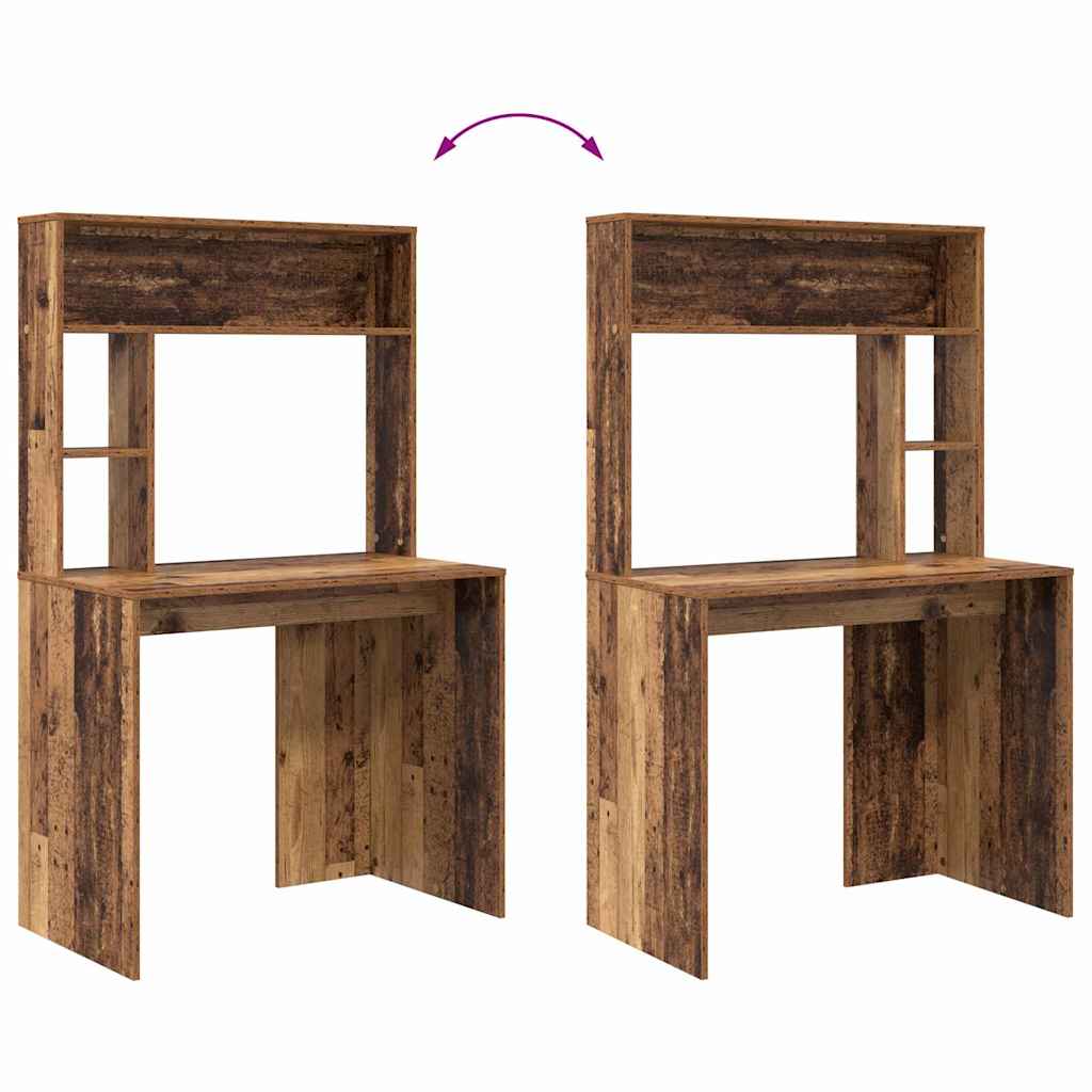 Bord med hylde Gammelt træ 91 x 50 x 149 cm Konstrueret træ