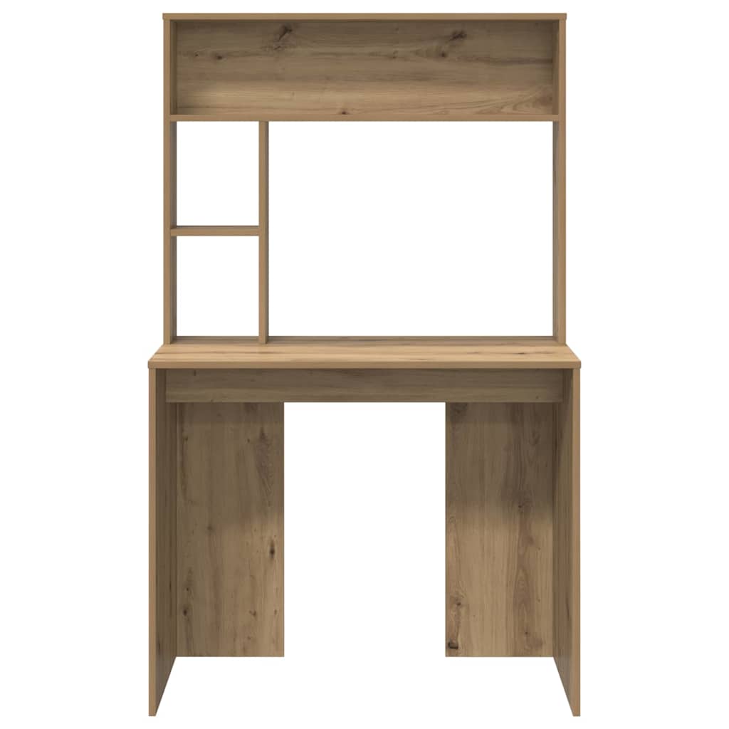 Bord med hylde Artisan Egetræ 91 x 50 x 149 cm Konstrueret træ
