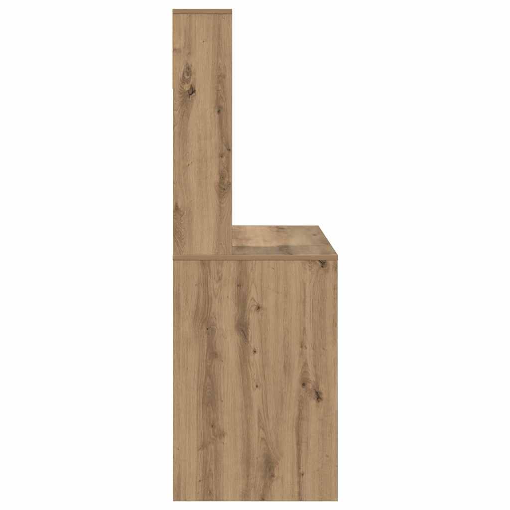 Bord med hylde Artisan Egetræ 91 x 50 x 149 cm Konstrueret træ