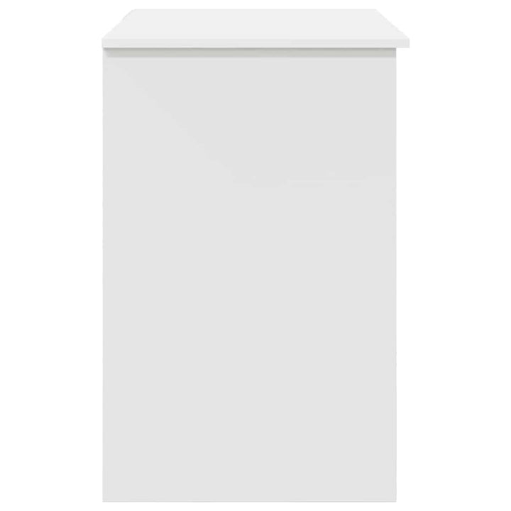 Bord med skuffe med hylde Hvid 90 x 49 x 75 cm Konstrueret træ