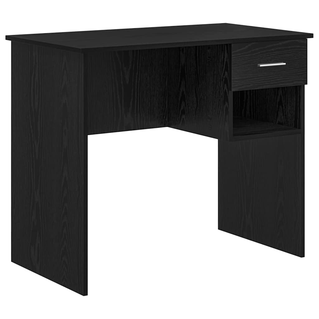 Bord med skuffe Sort eg 90 x 49 x 75 cm Konstrueret træ